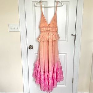 Rococo Sand Emi Dress in Orange Pink Ombre size XS NWT